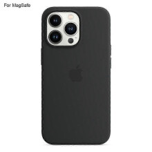 (Black) For iPhone 14 Pro Case Compatible with MagSafe Liquid Silicone Phone Back Cover [Induction Popover]