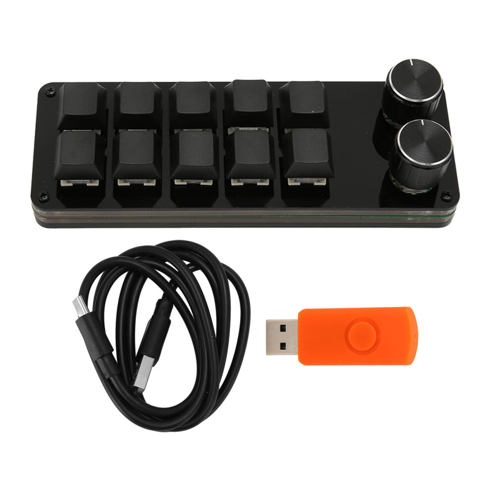 Programmable Mechanical Keyboard For One Handed Operation, Knob Function Mini Gaming Keypad With Shortcut Keys And Storage Function, Diy Keyboard 9423501993311