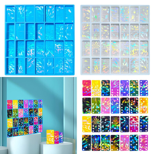 Multipurpose Silicone Dominoes Mold for Cake Decorating-Clear 1