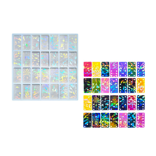 Multipurpose Silicone Dominoes Mold for Cake Decorating-Clear