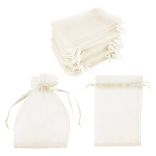 Organzabeutel 100er-Pack Creme