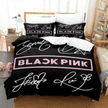 (AU DOUBLE 180x210cm) B08 Blackpink 3d Printed Bedding Set Duvet Cover Quilt Cover Pillowcase Kids Gift