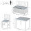 Homcom HOMCOM 4-Piece Set Kids Wood Table Chair Bench w/ Storage Function for 3 Years+ 3
