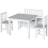 Homcom HOMCOM 4-Piece Set Kids Wood Table Chair Bench w/ Storage Function for 3 Years+ 2