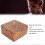 Walnut Wood Cigar Ashtray with Lid - Windproof Gold Desktop Cigarette Tray 4