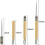 2 Pieces Portable Titanium Toothpicks Metal Toothpick with Protective 3
