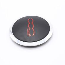 Tapacubos de 12 Uds. de 133mm para  500, Juego de Tapacubos de Centro de Ruedas 68078419AC 68078421AC, Cubierta Antipolvo 51884863 Plateada