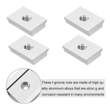 12Pcs M6 T-Track Slider Sliding Nut Aluminum Alloy T Slot Nut for Profile Woodworking Tool Slot Fastener