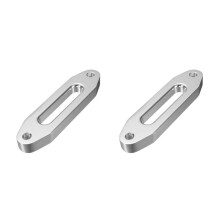 2 Stuks 125Mm 4000LBS Universele Chrome Billet Aluminium Hawse Fairlead Synthetische Mount Lier Touw 15000Lbs voor SUV ATV UTV