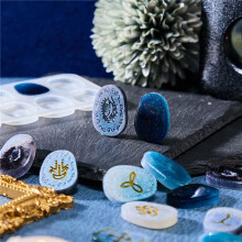Witch Rune Resin Mold Symbol Rune Letter Silicone Mold DIY Symbol Word Resin Mold Epoxy Casting Resin Charm Mold 2 Pcs