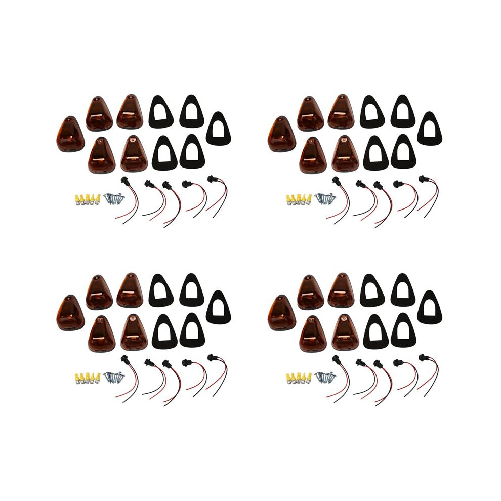 20Packs Cab Lens Roof Running Sw/Wiring For F150 F250 F350 F450 F550 F65 E150 1999-2016 Light/Amber 6032059921948
