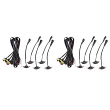 10PCS Car Front Grill Lights Fit for  Durango 2011-2021 Raptor Grille LED Yellow Lights Black Lens