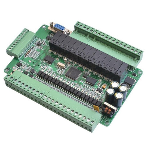 2X PLC Industrial Control Board Simple Programmable Controller Type FX3U-30MR Support RS232/RS485 Communication 2