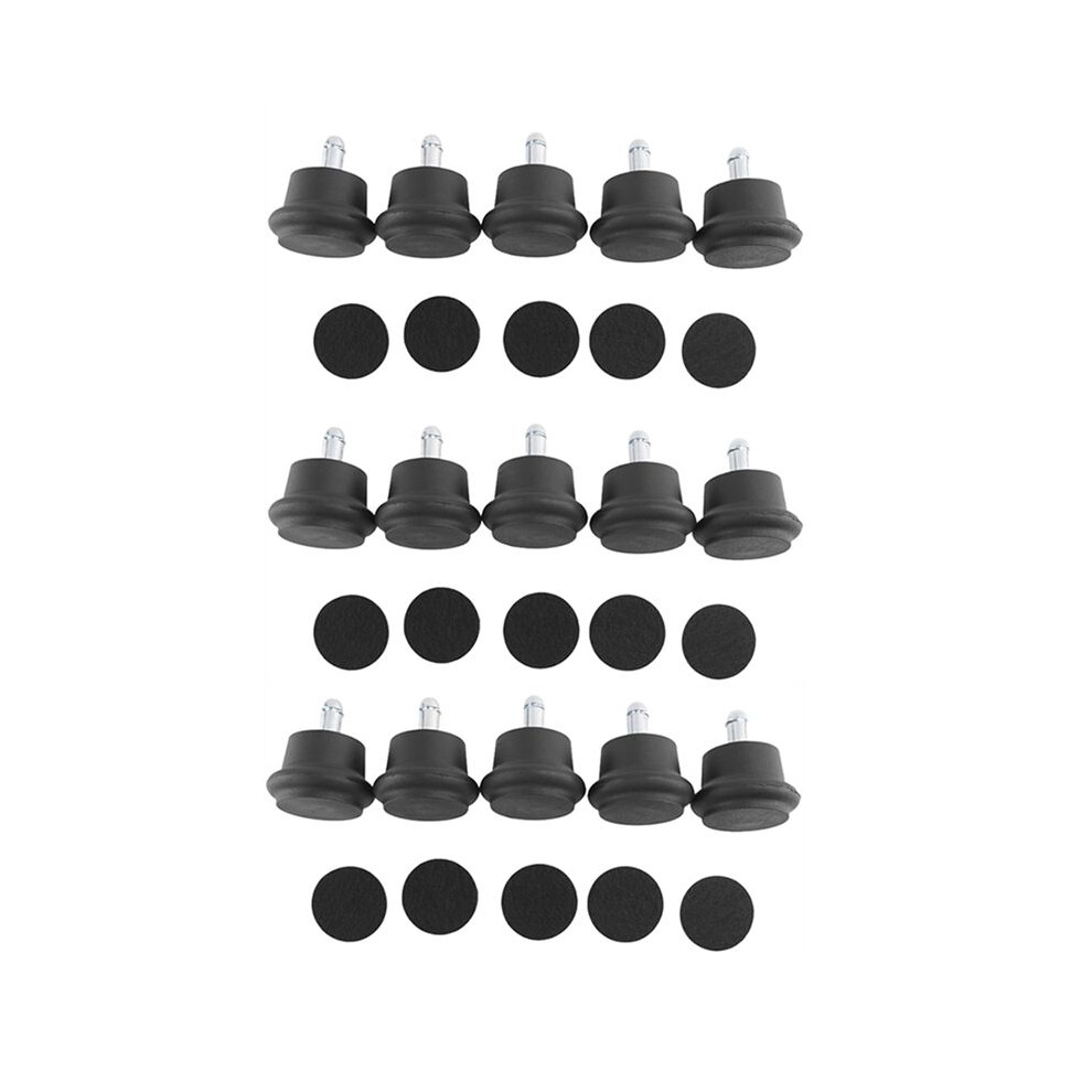 15Pcs Bell Glides Replacement Office Chair Or Stool Swivel Caster Wheels To Fixed Stationary Castors, Chair Wheels 4712300327881