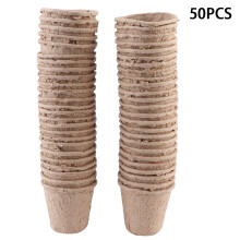 Germination Pot Organic Peat Cup for Seed Starting, Biodegradable Paper and Peat Nursery Tray Improving Root Growth and Transplant Success Rate