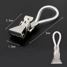 Curtain Hooks for Everyday Use, Stainless Steel Curtain Hooks with Strong Bite Force and High-Quality Finish, Suitable for Fabrics, Towels in