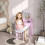 ZONEKIZ ZONEKIZ Kids Dressing Table, Cat Design w/ Mirror, Stool, Drawer, Storage Box 1