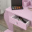 ZONEKIZ ZONEKIZ Kids Dressing Table, Cat Design w/ Mirror, Stool, Drawer, Storage Box 8