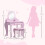 ZONEKIZ ZONEKIZ Kids Dressing Table, Cat Design w/ Mirror, Stool, Drawer, Storage Box 3