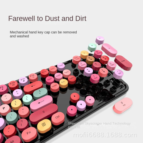 (Sweet Green Mixed Color) Wireless mouse set 2