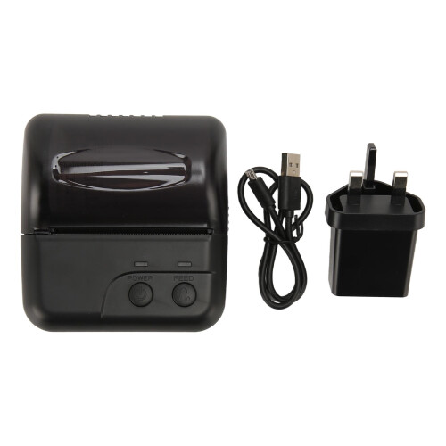 Thermal Receipt Printer with Long Standby-Time, Wireless Bluetooth Connectivity and No Ink Required for Android Compatible POS Systems Fast Charging B
