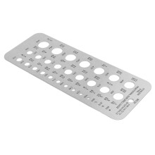 Edelstahlbohrer-Gelktemesser 1/16-1/2 Zoll, 17/64‑1/2, 29 Löcher