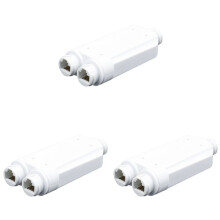 3X Ripetitore POE Impermeabile un 2 Porte IP66 10/100Mbps 1 un 2 Extender PoE con IEEE802.3Af/At 48V per Esterni per Telecamera POE