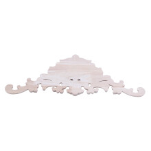 1X Rubber Wood Carved Applique Retro Furniture Decor 38*15*1.2cm