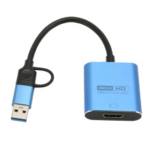 Video Capture Card USB3.0 HDMI to USB C, 4K 1080P 60FPS Capture with Type-C Adapter Devices for Gaming Live Streaming Recorder Compatible with Windows