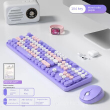 (Sweet Purple Mixed Color) Wireless mouse set