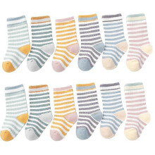 (L) 6 Pairs Cotton Ankle Socks For Toddlers And Toddlers Soft Warm Comfortable Neutral Baby Socks