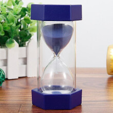 (15minutes, Dark Blue) 5/10/15/20/30 Min Sandglass Hourglass Sand Clock Timer Tw