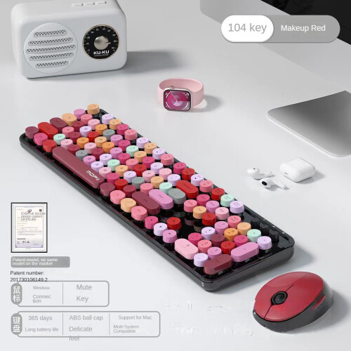(Sweet Black Mixed Color) Wireless mouse set