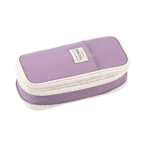(pink) Large Capacity Pencil Case Large Capacity Storage Bag Storage Box Tw