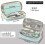 (Cyan) Large Capacity Pencil Case Large Capacity Storage Bag Storage Box Tw 4