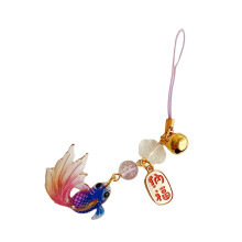 Pendentif de téléphone en alliage étoile fait à la main,-Violet