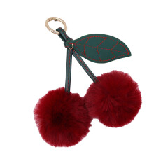 Pendentif clé de cerise à la mode, accessoire Unique-Vin rouge