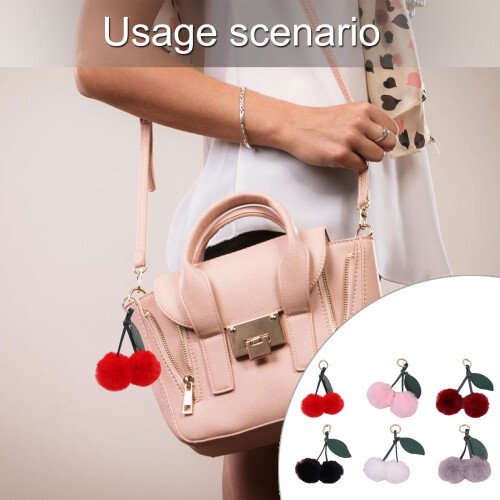 Pendentif clé de cerise à la mode, accessoire Unique-Vin rouge 2