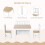 Homcom HOMCOM 4-Piece Set Kids Wood Table Chair Bench w/ Storage Function for 3 Years+ 5