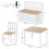 Homcom HOMCOM 4-Piece Set Kids Wood Table Chair Bench w/ Storage Function for 3 Years+ 3