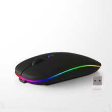 Kabellose Maus - 2,4G + Bluetooth Dual Mode, Schwarz beleuchtet
