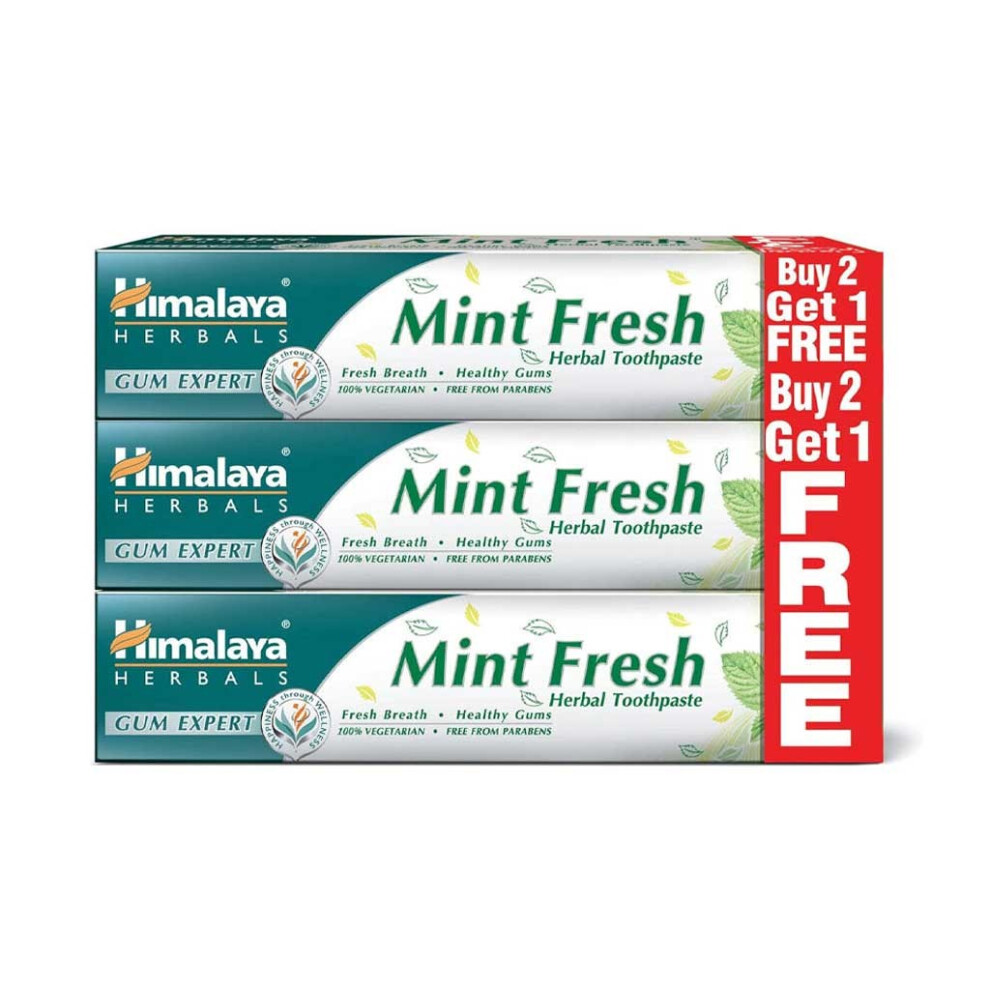 Himalaya Mint Fresh Herbal Toothpaste - 100ml - Pack of 3  | Healthy gums And Fresh Breath