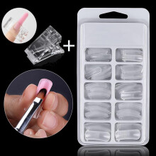 Artisan's Dream Polygel Extension Set, transparante nagelclips voor nauwkeurige positionering, dubbele nagelvormset met 10 verschillende maten,