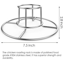 Assador de Frango, Suporte para Frango em Aço Inoxidável de Alta Qualidade Feito com Lata de Cerveja, Perfeito para Grelhar ou Assar no Forno,
