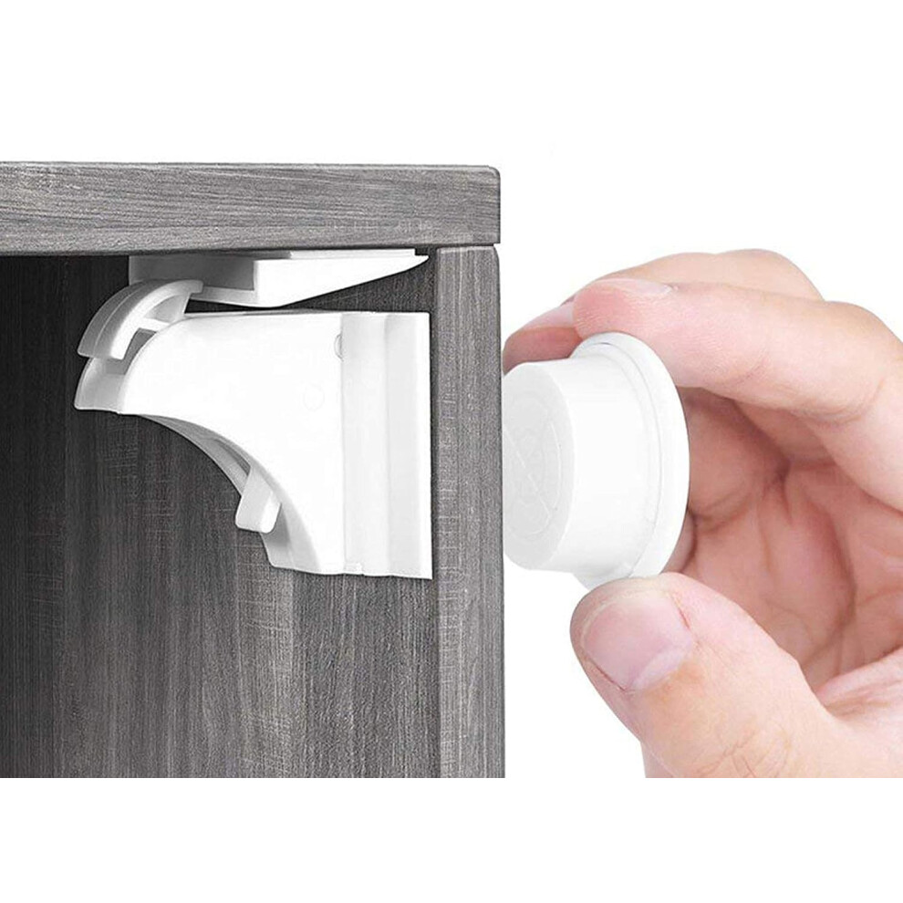 Sleek Child Safety Locks, Invisible Magnetic Cabinet Protection, Quick and Easy Installation Ensures Hassle-Free Use, 20 Pack