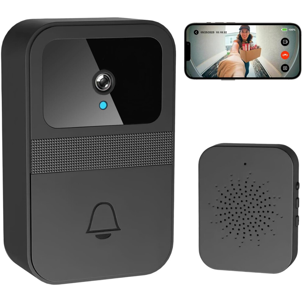 1080P Doorbell Camera With Ring Chime,Smart Video Doorbell With Two-Way Talk,Cloud Storage,Instant Alerts,Night Vision 749655515612
