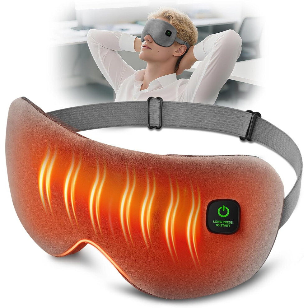 Cordless Eye Heating Pad for Dry Eyes, Heated Eye Mask for Dry Eyes, Heating Eye Mask for Sleep, 3-Level Heatings, 15-Min Timer