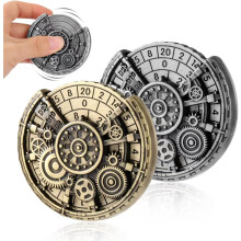 (Bronze Color) Retro Gear Fingertip Gyroscope ，Steampunk Mechanical Gear, Metal Construction