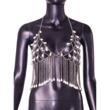 Unique Backless Strap Body Chain Accessory with Water Drop-L