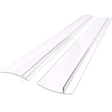 Transparente Herdleiste - Für Sauberkeit zwischen Herd und Küchenarbeitsplatte, 61,5 cm 2-pack